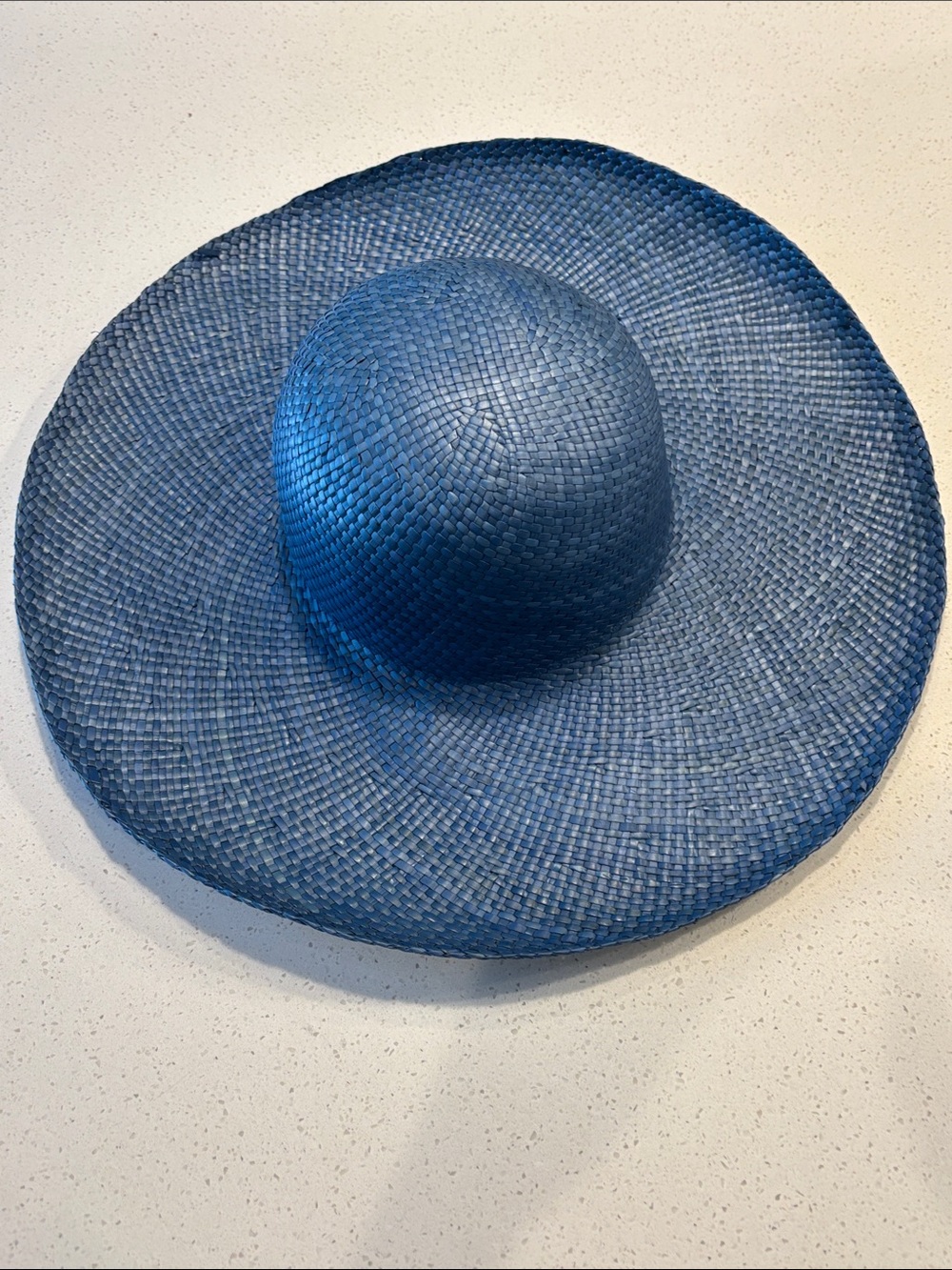 Horovitz Jerusalem Straw Sun Hat Ernest Chapelier Blue Wide Brim